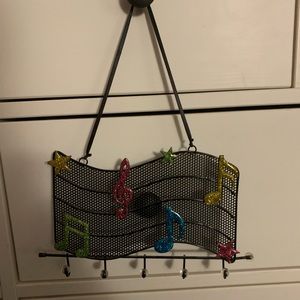 Music note jewelry hanging organizer
